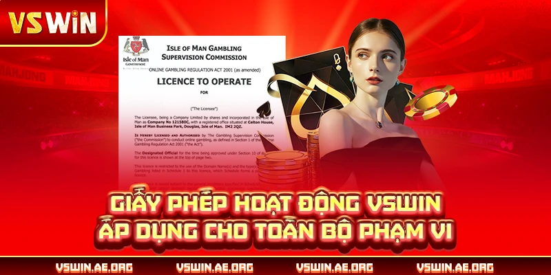 Giấy phép hoạt động VSWIN áp dụng cho toàn bộ phạm vi